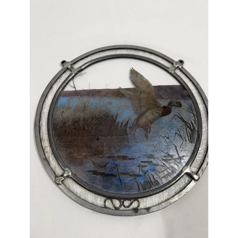 Waterfowl Window Suncatcher Panel Hanging Decor Rustic Cabin‎